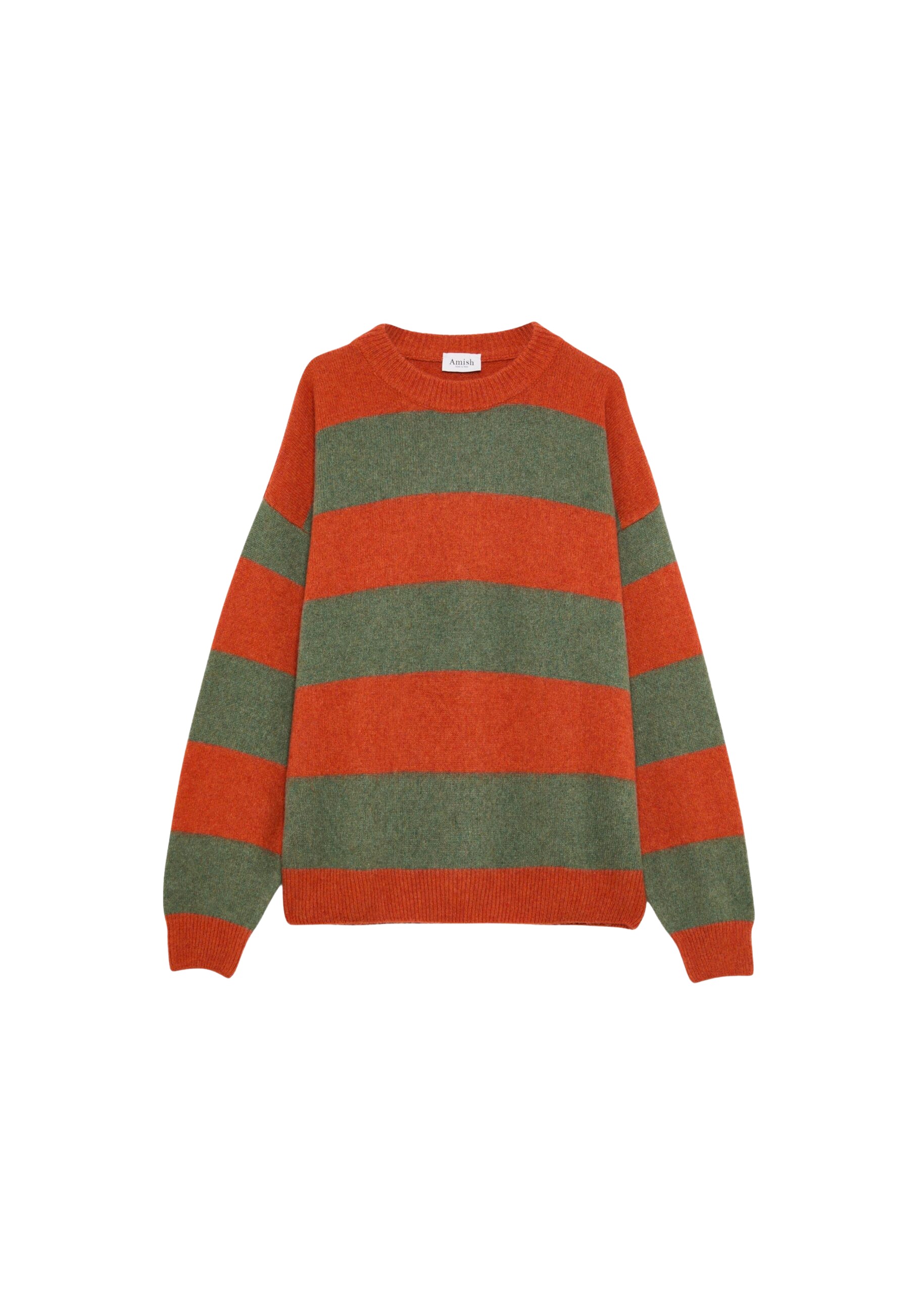 The Frankie Shop Amish Supplies Crewneck Sweater – Sage/Orange