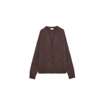 The Frankie Shop Amish Supplies Oversized Cardigan - Mud - Oversized Minimalist Knitwear in Mud - Shop at Luxury Shoes 