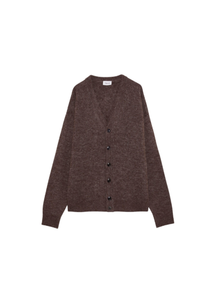 The Frankie Shop Amish Supplies Oversized Cardigan - Mud - Oversized Minimalist Knitwear in Mud - Shop at Luxury Shoes 