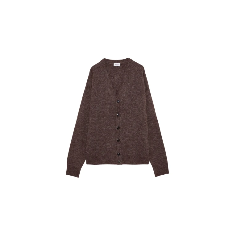 The Frankie Shop Amish Supplies Oversized Cardigan - Mud - Oversized Minimalist Knitwear in Mud - Shop at Luxury Shoes 