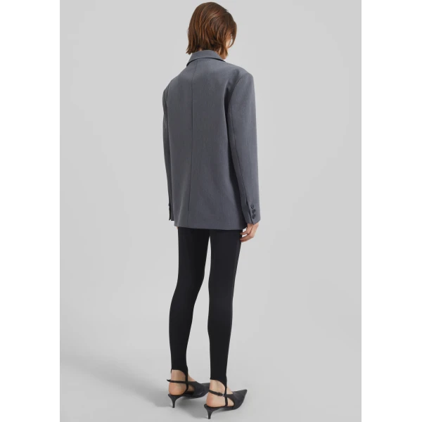 The Frankie Shop Antwerp Wrap Blazer - Grey - Oversized Minimalist Jackets in Grey - Shop at Luxury Shoes 