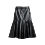 The Frankie Shop Arvika Faux Leather Mermaid Skirt - Black - Oversized Minimalist Skirts in Black - Shop at Luxury Shoes 