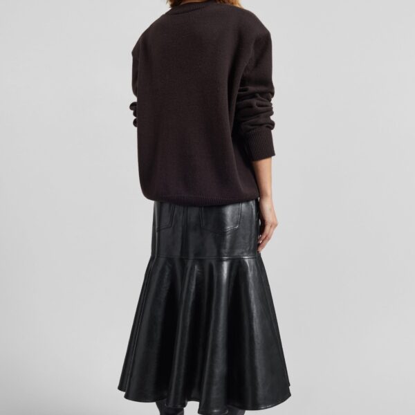The Frankie Shop Arvika Faux Leather Mermaid Skirt – Black, view 9