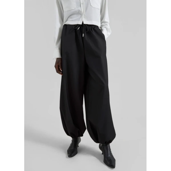 The Frankie Shop Aubray Balloon Pants - Black - Oversized Minimalist Pants in Black - Shop at Luxury Shoes 