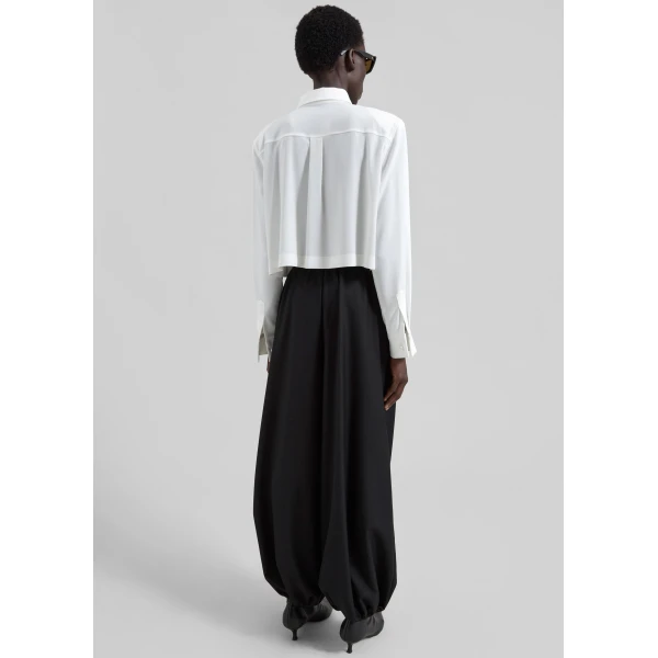 The Frankie Shop Aubray Balloon Pants - Black - Oversized Minimalist Pants in Black - Shop at Luxury Shoes 