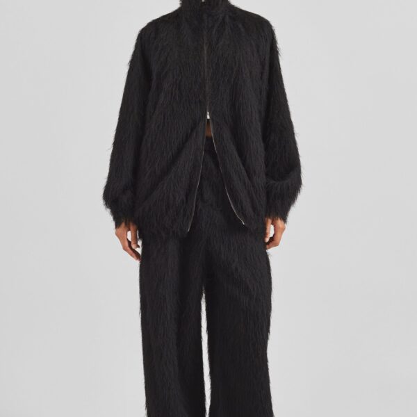 The Frankie Shop Baxter Fringed Track Jacket – Black, view 5