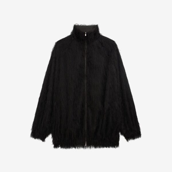 The Frankie Shop Baxter Fringed Track Jacket – Black, view 8
