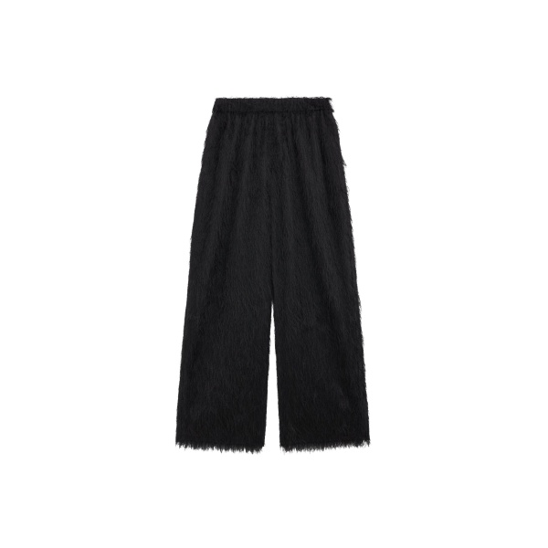 The Frankie Shop Baxter Fringed Track Pants - Black - Oversized Minimalist Pants in Black - Shop at Luxury Shoes 