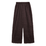 The Frankie Shop Baxter Fringed Track Pants - Dark Brown - Oversized Minimalist Pants in Brown - Shop at Luxury Shoes 