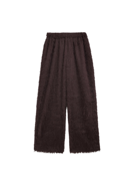 The Frankie Shop Baxter Fringed Track Pants - Dark Brown - Oversized Minimalist Pants in Brown - Shop at Luxury Shoes 