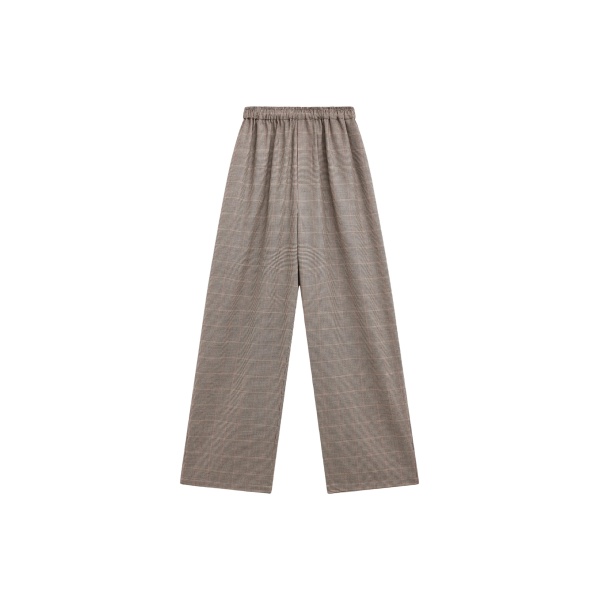 The Frankie Shop Baxter Houndstooth Track Pants - Beige - Oversized Minimalist Pants in Beige - Shop at Luxury Shoes 