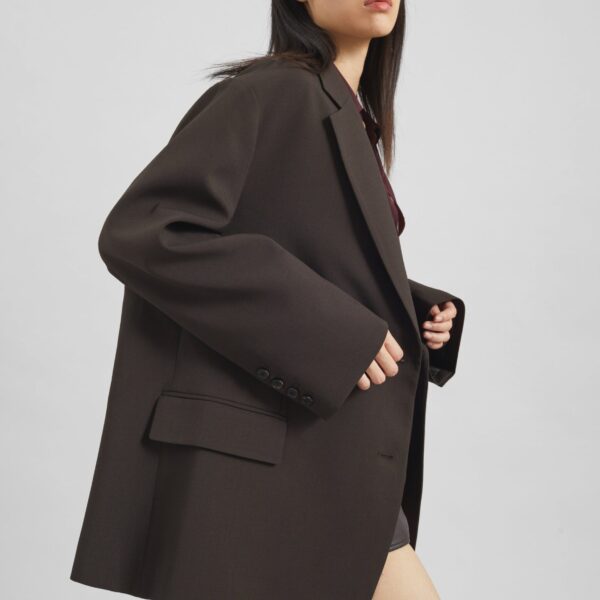 The Frankie Shop Bea Blazer – Dark Espresso, view 2