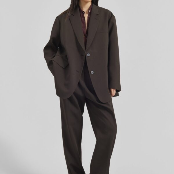 The Frankie Shop Bea Blazer – Dark Espresso, view 3