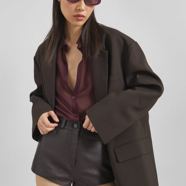 The Frankie Shop Bea Blazer – Dark Espresso, view 4