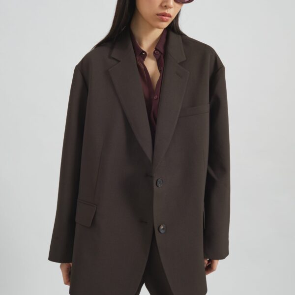 The Frankie Shop Bea Blazer – Dark Espresso, view 5