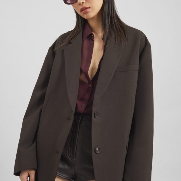 The Frankie Shop Bea Blazer – Dark Espresso, view 7