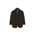 The Frankie Shop Bea Blazer - Dark Espresso - Oversized Minimalist Jackets in Brown - Shop at Luxury Shoes 