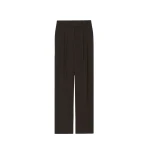 The Frankie Shop Bea Suit Pants - Dark Espresso - Oversized Minimalist Pants in Brown - Shop at Luxury Shoes 