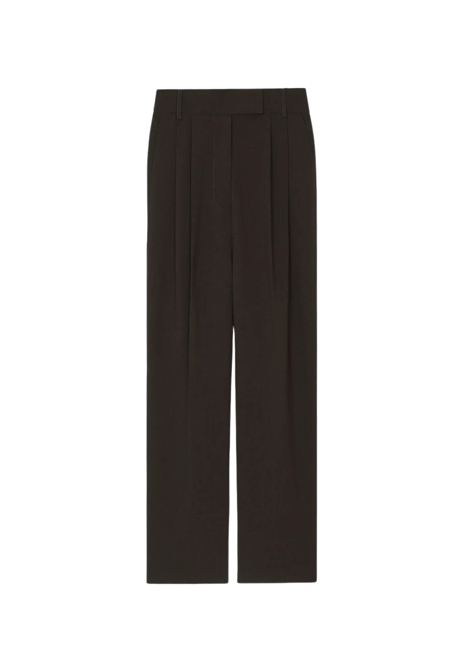 The-Frankie-Shop-Bea-Suit-Pants-Dark-Espresso-coveti88303_nobg The Frankie Shop Bea Suit Pants - Dark Espresso - Oversized Minimalist Pants in Brown - Shop at Luxury Shoes