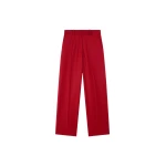 The Frankie Shop Brickell Satin Trousers - Red - Oversized Minimalist Pants in Red - Shop at Luxury Shoes 