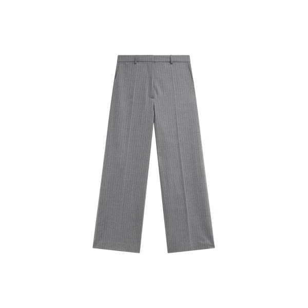 The Frankie Shop Brickell Striped Trousers - Grey/Brown - Oversized Minimalist Pants in Brown - Shop at Luxury Shoes 