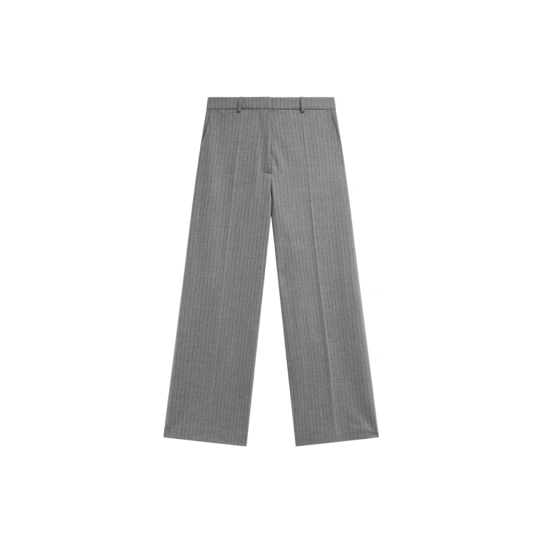 The Frankie Shop Brickell Striped Trousers - Grey/Brown - Oversized Minimalist Pants in Brown - Shop at Luxury Shoes 