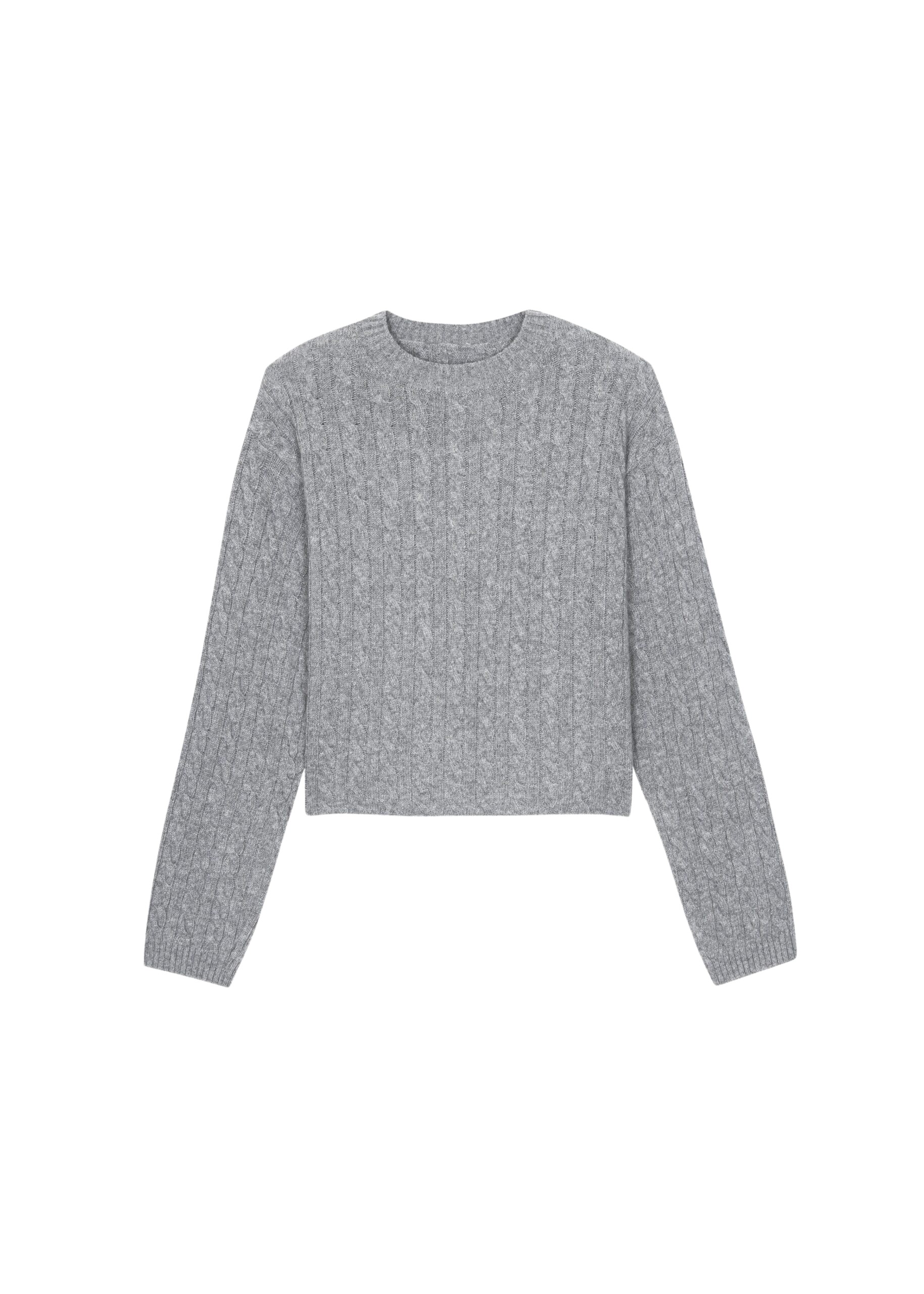 The Frankie Shop Brisbane Cropped Boxy Sweater – Grey