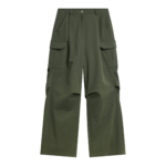 The Frankie Shop Bronte Cargo Pants - Army Green - Oversized Minimalist Pants in Green - Shop at Luxury Shoes 