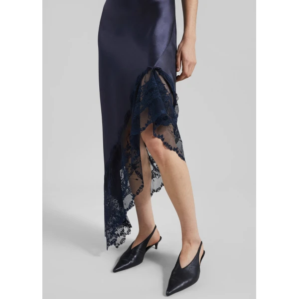 The Frankie Shop By Malene Birger Laynee Maxi Dress - Night Sky - Oversized Minimalist Dresses in Blue - Shop at Luxury Shoes 