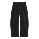 The Frankie Shop Caistor Corduroy Barrel Leg Pants - Black - Oversized Minimalist Pants in Black - Shop at Luxury Shoes 