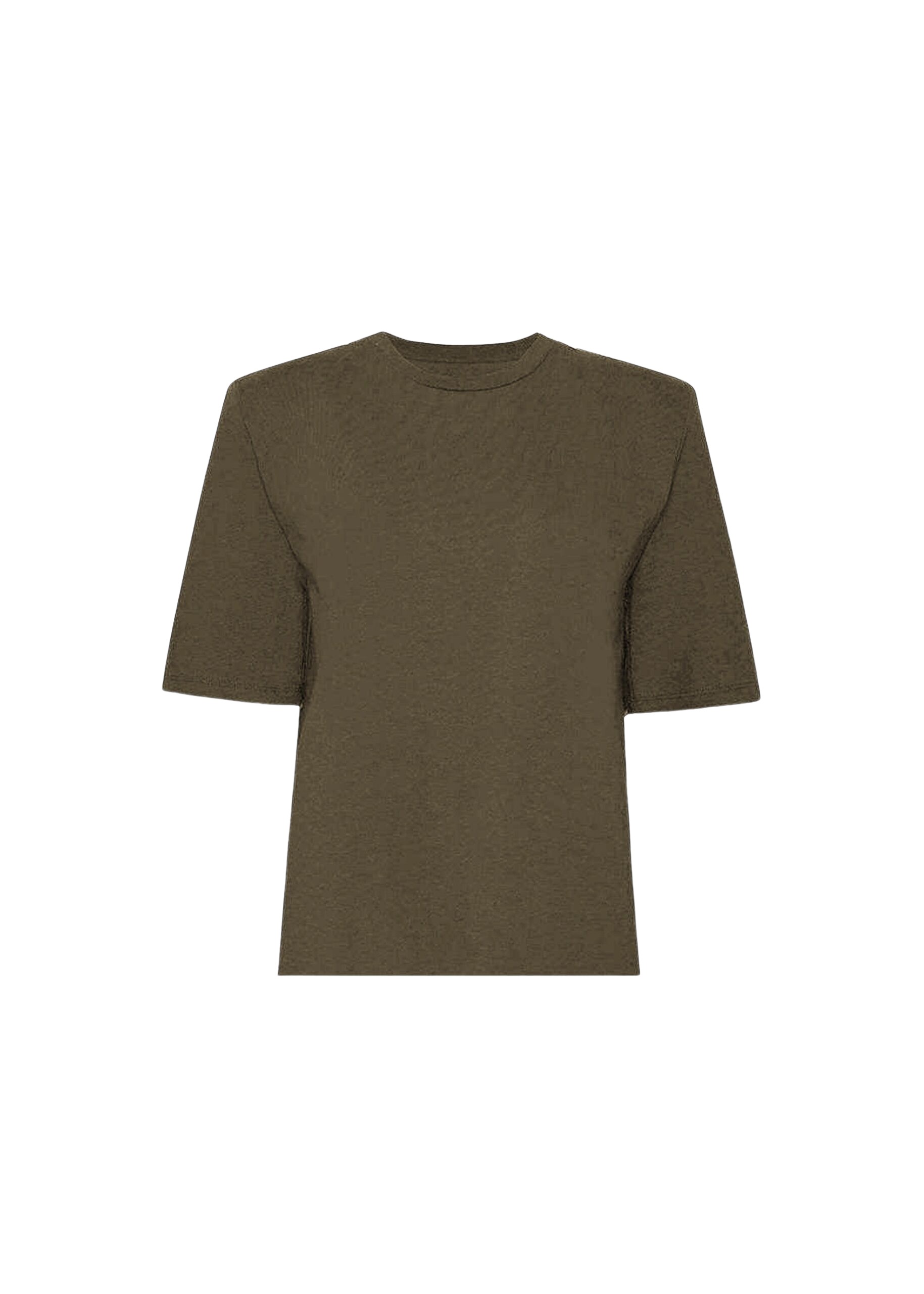The Frankie Shop Carrington Padded Shoulder Tee – Olive Top