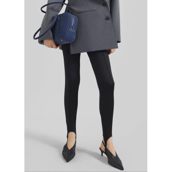 The Frankie Shop Caserta Stirrup Leggings - Black - Oversized Minimalist Pants in Black - Shop at Luxury Shoes 