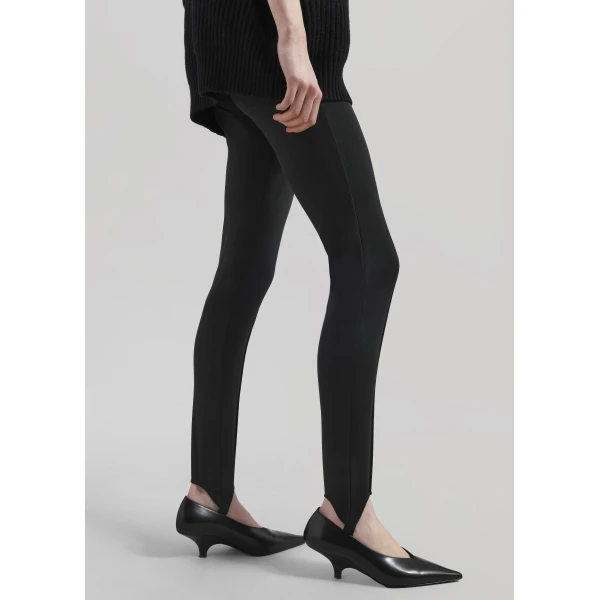 The Frankie Shop Caserta Stirrup Leggings - Black - Oversized Minimalist Pants in Black - Shop at Luxury Shoes 