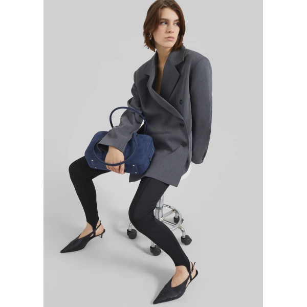 The Frankie Shop Caserta Stirrup Leggings - Black - Oversized Minimalist Pants in Black - Shop at Luxury Shoes 
