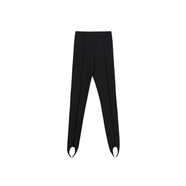The Frankie Shop Caserta Stirrup Leggings - Black - Oversized Minimalist Pants in Black - Shop at Luxury Shoes 