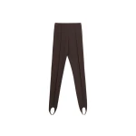 The Frankie Shop Caserta Stirrup Leggings - Brown - Oversized Minimalist Pants in Brown - Shop at Luxury Shoes 