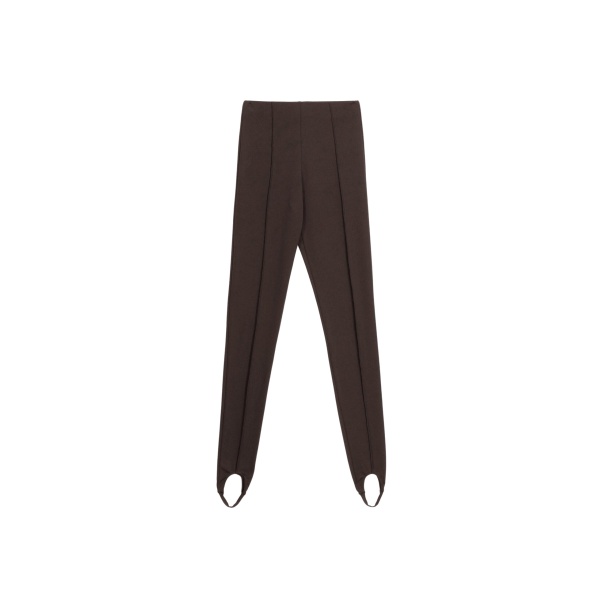 The Frankie Shop Caserta Stirrup Leggings - Brown - Oversized Minimalist Pants in Brown - Shop at Luxury Shoes 