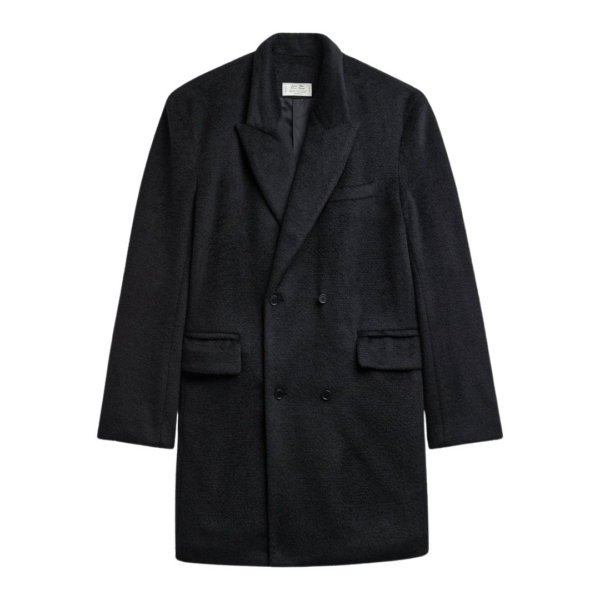 The Frankie Shop Coblence Textured Wool-Blend Coat - Black - Oversized Minimalist Coats in Black - Shop at Luxury Shoes 