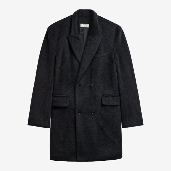 The Frankie Shop Coblence Textured Wool-Blend Coat – Black, view 8