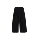 The Frankie Shop Corlen Pleated Wide Pants - Black - Oversized Minimalist Pants in Black - Shop at Luxury Shoes 