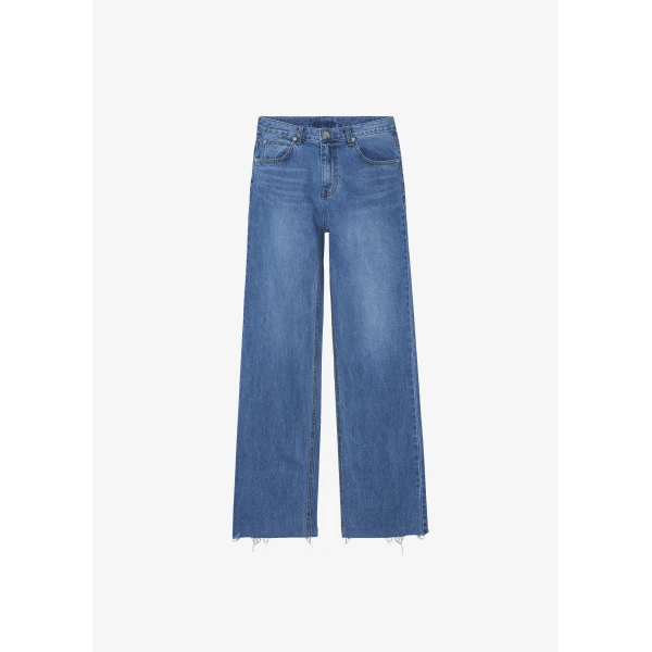 The Frankie Shop Dalston Jeans - Medium Wash - Oversized Minimalist Pants in Blue - Shop at Luxury Shoes 