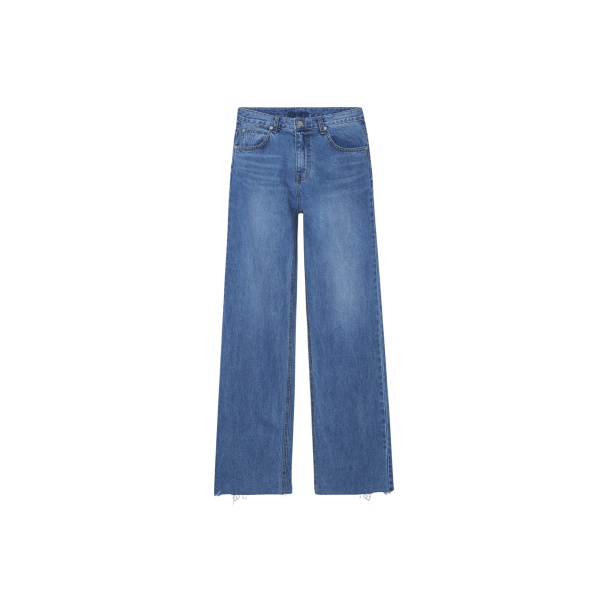 The Frankie Shop Dalston Jeans - Medium Wash - Oversized Minimalist Pants in Blue - Shop at Luxury Shoes 