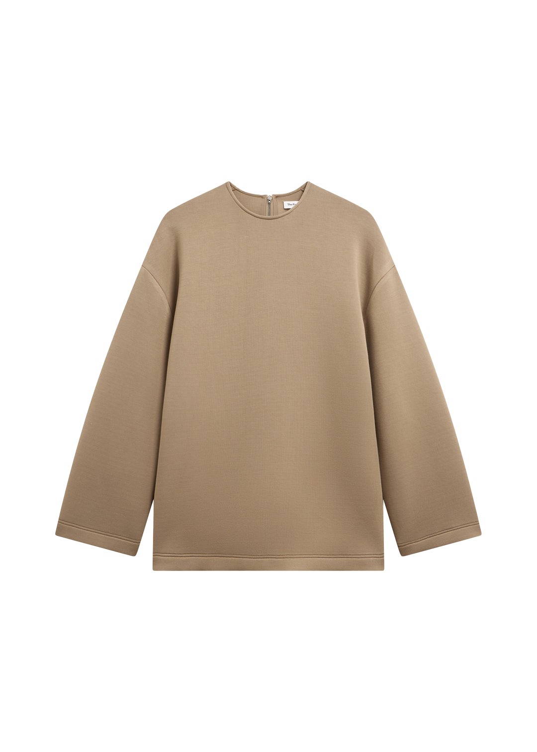 The-Frankie-Shop-Delancey-Long-Sleeve-Neoprene-Top-Camel-coveti-941214_nobg The Frankie Shop Delancey Long Sleeve Neoprene Top - Camel - Oversized Minimalist Tops in Brown - Shop at Luxury Shoes