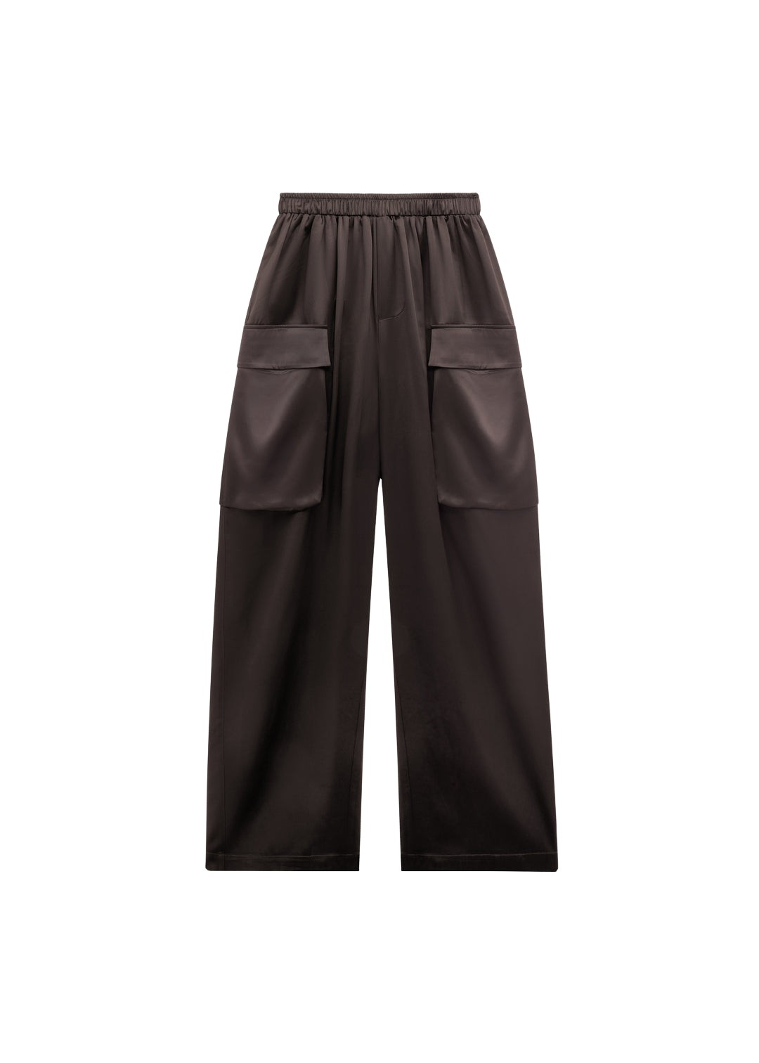 The-Frankie-Shop-Delny-Satin-Cargo-Pants-Dark-Brown-coveti-766149_nobg The Frankie Shop Delny Satin Cargo Pants - Dark Brown - Oversized Minimalist Pants in Brown - Shop at Luxury Shoes