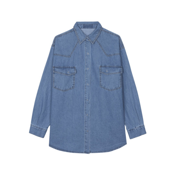 The Frankie Shop Desona Denim Shirt – Medium Wash