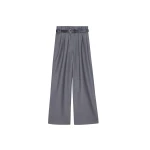 The Frankie Shop Dulverton Pleated Trousers - Grey - Oversized Minimalist Pants in Grey - Shop at Luxury Shoes 