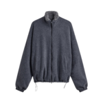 The Frankie Shop Edane Fleece Jacket - Dark Grey - Oversized Minimalist Jackets in Grey - Shop at Luxury Shoes 