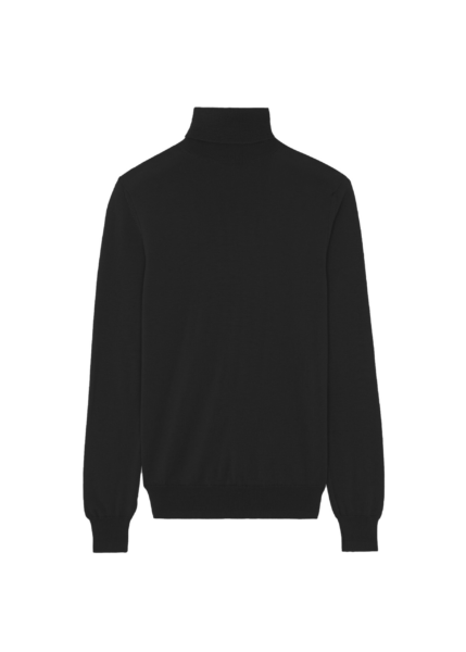 The Frankie Shop Eve Thin Turtleneck Sweater - Black - Oversized Minimalist Knitwear in Brown - Shop at Luxury Shoes 