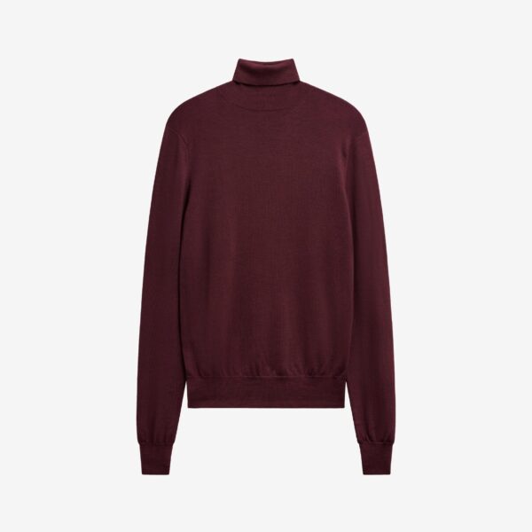 The Frankie Shop Eve Thin Turtleneck Sweater – Burgundy, view 9