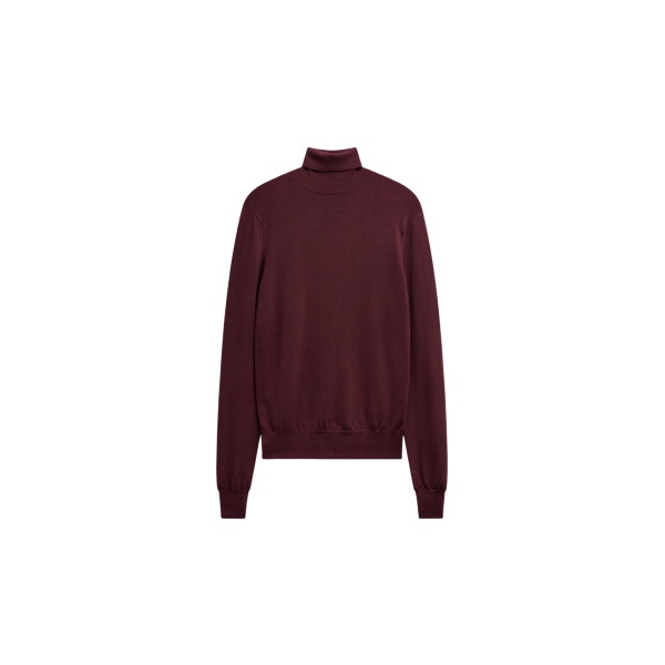 The Frankie Shop Eve Thin Turtleneck Sweater - Burgundy - Oversized Minimalist Knitwear in Red - Shop at Luxury Shoes 